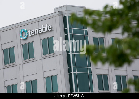 Der Hauptsitz der Netzwerk Sicherheitsfirma Tenable in Columbia, Maryland. Stockfoto