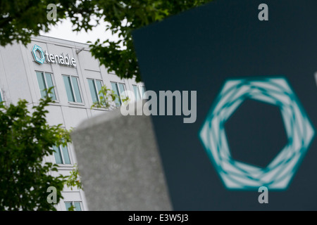 Der Hauptsitz der Netzwerk Sicherheitsfirma Tenable in Columbia, Maryland. Stockfoto