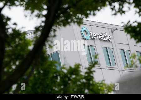 Der Hauptsitz der Netzwerk Sicherheitsfirma Tenable in Columbia, Maryland. Stockfoto