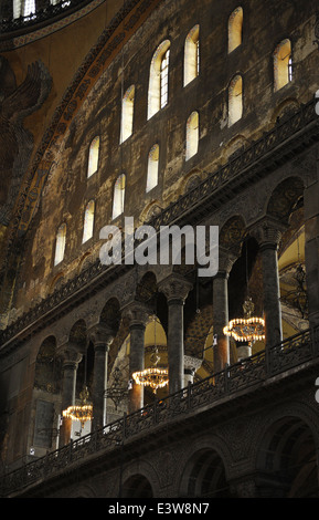 Turkei. Istanbul. Hagia Sophia. Innenraum. Stockfoto