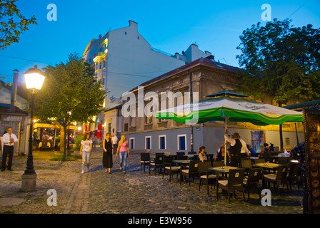 Skadarlija, Skadar Straße, ehemalige Böhmische Viertel, Belgrad, Serbien, Südosteuropa Stockfoto