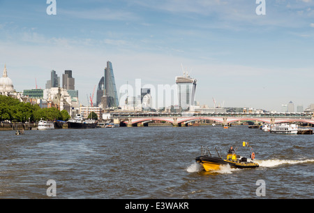 Blick von der Themse, London Stockfoto