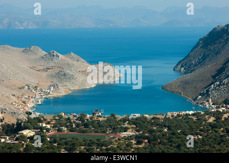 Griechenland, Symi, Bucht von Pedi Stockfoto