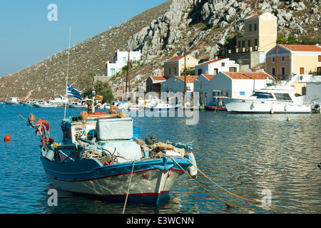 Griechenland, Symi, Bucht von Pedi Stockfoto