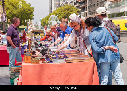 -Markt der Possen waren-Tarragona (Spanien). Stockfoto