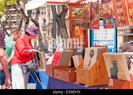 -Markt der Possen waren-Tarragona (Spanien). Stockfoto