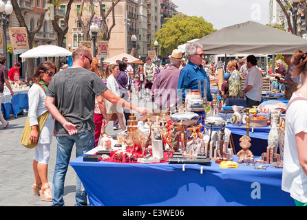 -Markt der Possen waren-Tarragona (Spanien). Stockfoto