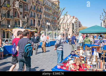 -Markt der Possen waren-Tarragona (Spanien). Stockfoto