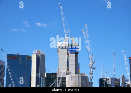 Lendlease weiterhin den Bau von Büro Türmen Barangaroo im zentralen Geschäftsviertel in Sydney, new South Wales, Australien Stockfoto