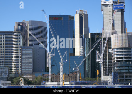 Lendlease weiterhin den Bau von Büro Türmen Barangaroo im zentralen Geschäftsviertel in Sydney, new South Wales, Australien Stockfoto