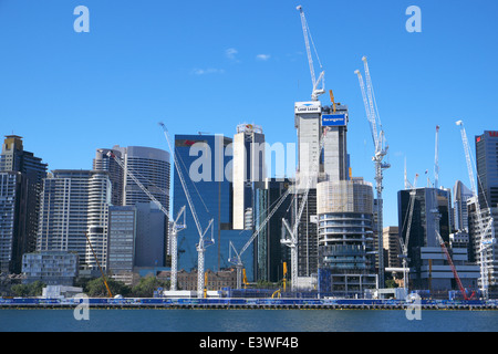 Lendlease weiterhin den Bau von Büro Türmen Barangaroo im zentralen Geschäftsviertel in Sydney, new South Wales, Australien Stockfoto