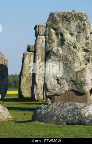 Die prähistorischen stehende Steinkreis von Stonehenge, aus der Zeit zwischen 3000 und 2000, Wiltshire, England Stockfoto