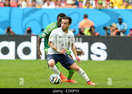 Brasilia, Brasilien. 30. Juni 2014. FIFA World Cup 2014 rund 16 Spiel zwischen Frankreich und Nigeria im Estadio Nationalstadion in Brasilia, Brasilien, am 30. Juni 2014. Mathieu Valbuena (Fra) Credit: Aktion Plus Sport Bilder/Alamy Live-Nachrichten Stockfoto