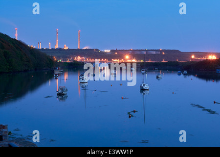 Chevron Pembrokeshire Raffinerie - Milford Haven, Wales, UK Stockfoto