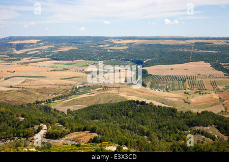 Panoramablick vom Montescaglioso, Provinz von Matera, Balislicata, Italien, Europa Stockfoto