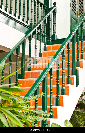 grüne Treppe Stockfoto