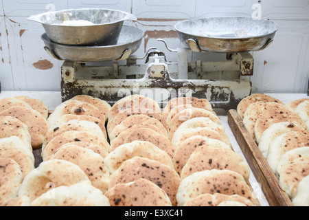 Frisch gebackene handgemachte Pita-Brot Stockfoto