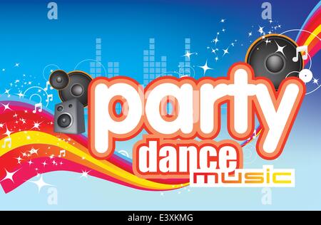Tanz Musik moderner Partyspaß Flyer Design Stock Vektor