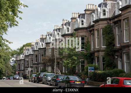 Edinburgh-Neustadt Straßenszene in Magdala Cresecent Stockfoto