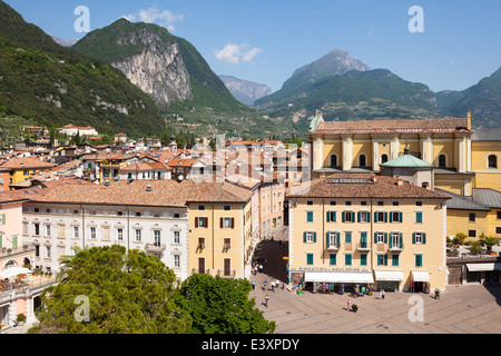 Überblick vom Turm, Riva del Garda, Italien Stockfoto