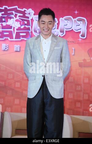 Taipei. 27. Juni 2014. Schauspieler Li Dongxue besucht die Pressekonferenz des Films wundervolle Hochzeit in Taipei auf Freitag, 27. Juni 2014. © TopPhoto/Alamy Live-Nachrichten Stockfoto