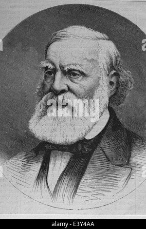 François Vincent Raspall 1794-1878. Französischer Chemiker, Naturforscher, Arzt und sozialistischer Politiker. Kupferstich, 1878. Stockfoto