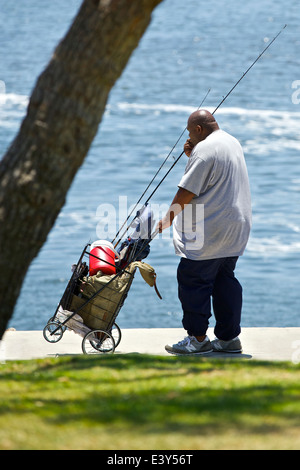 Gehe Fischen. Stockfoto