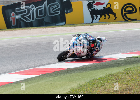 BMW S1000 RR EVO von BMW Team Toth, angetrieben von Peter SEBESTYEN in Aktion während des freien Trainings Superbike Stockfoto