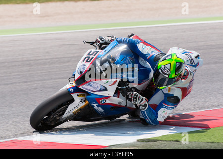 BMW S1000 RR EVO BMW Motorrad Italia SBK Teams, angetrieben von Sylvain BARRIER in Aktion während des freien Trainings Superbike Stockfoto