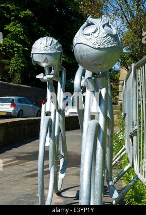 Tour De France, Yorkshire, Knaresborough, Le Tour de Yorkshire, A59, Strecke der Tour De France, Le Tour-Vorbereitungen Stockfoto