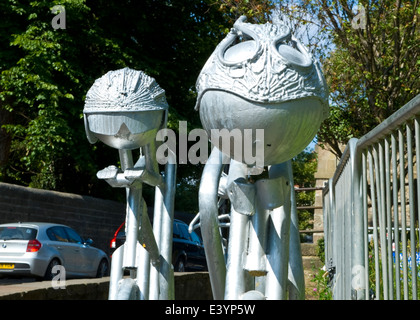 Tour De France, Yorkshire, Knaresborough, Le Tour de Yorkshire, A59, Strecke der Tour De France, Le Tour-Vorbereitungen Stockfoto