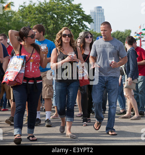 Leute genießen Summerfest in Milwaukee, Wisconsin, USA. Stockfoto