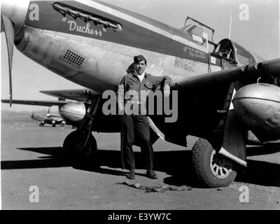 7 - Lt. Ray Crowell & P - 51C, Herzogin Stockfoto