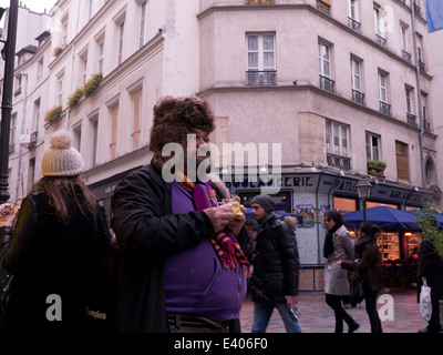 Jüdischen Viertel im Marais-Viertel an der Ecke der rue des Rosiers und rue des Ecouffes im 4. Arrondissement von Paris Stockfoto