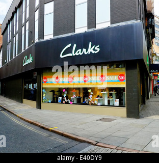 Clarks Schuh Shop Nottingham England UK Stockfoto