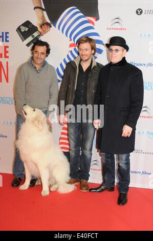 Premiere von Belle & Sebastian als Teil der Französischen Filmwoche im Cinema Paris Featuring: Nicolas Vanier, Tchéky Karyo, Andreas Pietschmann, Belle wo: Berlin, Deutschland bei: 9. Dezember 2013 Stockfoto