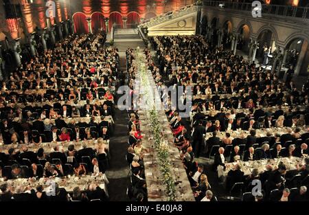 Nobelpreis-Bankett nach 2013-Nobel-Preis-Preisverleihung am Rathaus mit: anzeigen wo: Stockholm, Schweden als: 10. Dezember 2013 Stockfoto