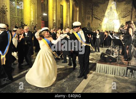 Nobelpreis-Bankett nach 2013-Nobel-Preis-Preisverleihung am Rathaus mit: anzeigen wo: Stockholm, Schweden als: 10. Dezember 2013 Stockfoto