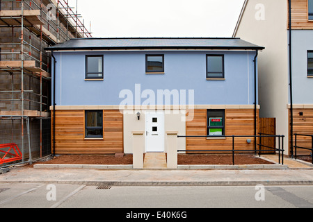 Neue Build-Haus auf Wohnsiedlung in Südwest-England Stockfoto