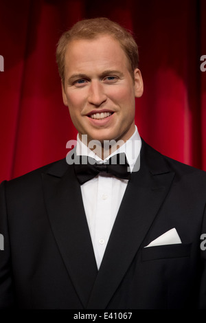 Die Wachsfiguren von William, Duke of Cambridge und Kate, Herzogin von Cambridge sind Unveild bei Madame Tussauds London. Stockfoto