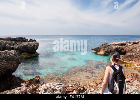 Cami de Cavalls Küstenweg, Menorca Stockfoto