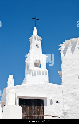 Kirche in Binibeca Vell, Menorca Stockfoto