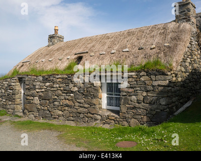 Garenin Na Gearrannan Blackhouse Erhaltung Dorf Isle of Lewis äußeren Hebriden wiederhergestellt Stockfoto