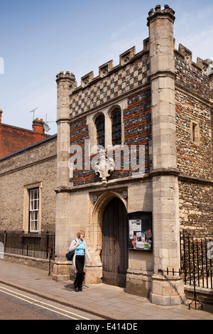 Guildhall Straße, Bury St Edmunds, Suffolk, UK England Guildhall Gebäude Stockfoto