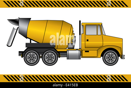 Betonmischer Maschinen Baumaschinen isoliert Stockfoto