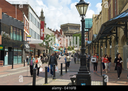 Einkaufsstraße Friargate in Preston Stockfoto