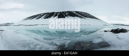 Hverfjall im Winter Stockfoto