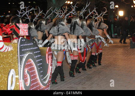 Dreharbeiten für ITV Spendenaufruf Text Santa Featuring: Huskies-Modelle wo: London, Vereinigtes Königreich bei: 19. Dezember 2013 Stockfoto