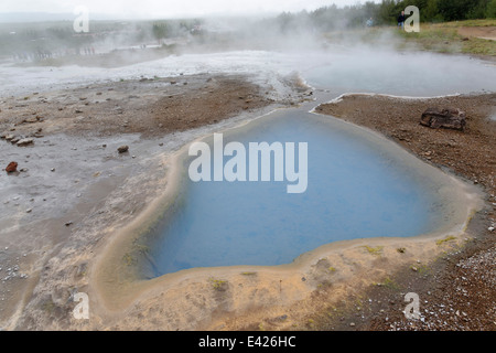 Thermalquelle Blesi bei Geysir, Blaskogabyggd, Haukadalur, Soth Island Stockfoto