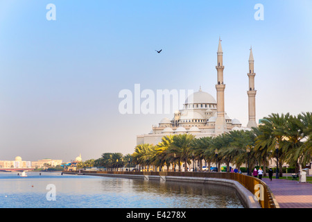 Al Noor Moschee, Sharjah, Vereinigte Arabische Emirate Stockfoto